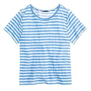 J.Crew Linen Swingy Stripe T-shirt